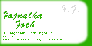 hajnalka foth business card